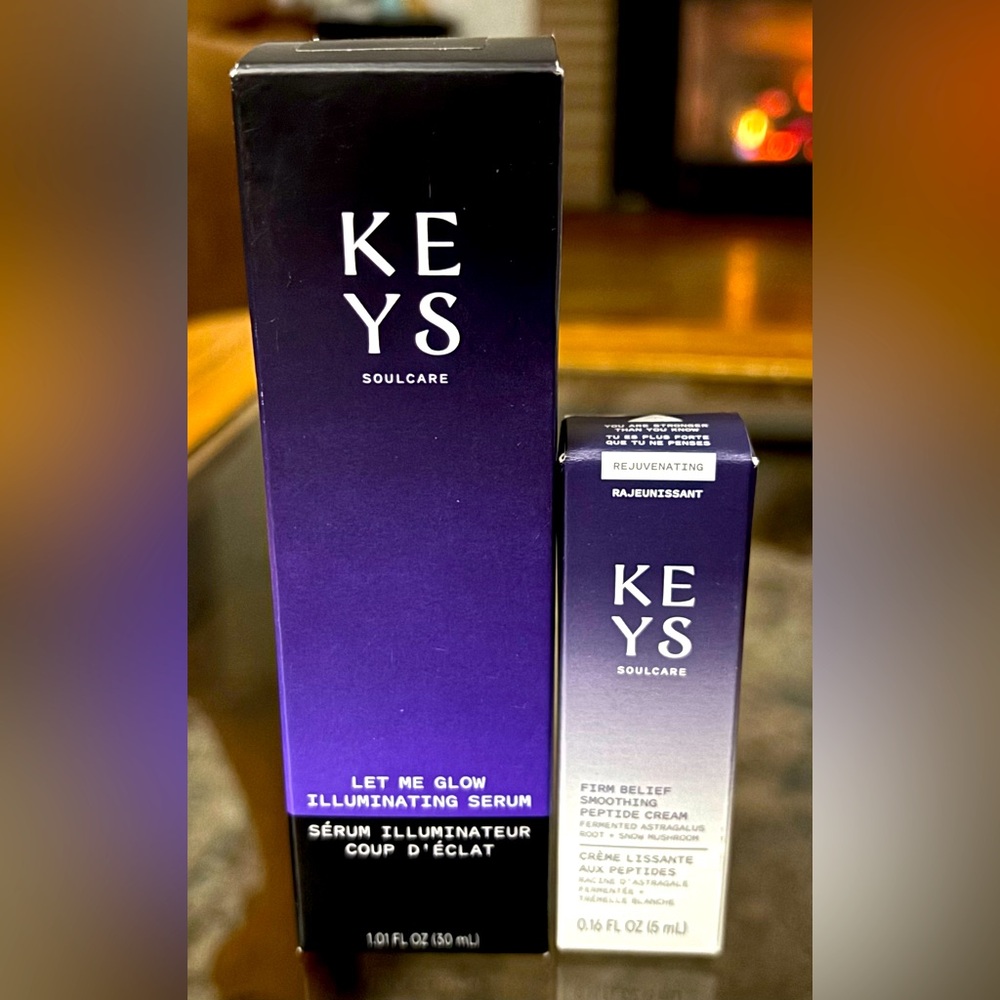 KEYS Illuminating Serum & Smoothing Peptide Cream. Brand new, never opened!